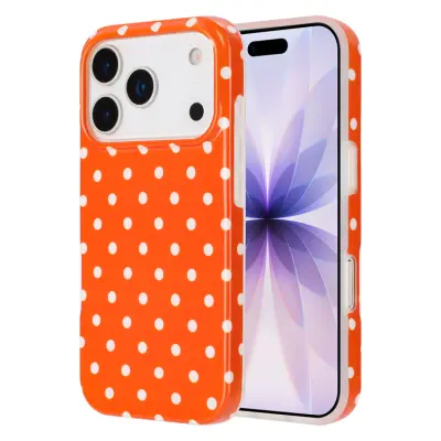 iPhone 17 Pro Max Mobilskal Dot Design Imd Tpu (Orange)