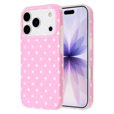 iPhone 17 Pro Max Mobilskal Dot Design Imd Tpu (Rosa)