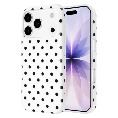 iPhone 17 Pro Max Mobilskal Dot Design Imd Tpu (Vit)