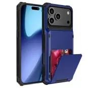 Mobilskal till iPhone 17 Pro Max Dual Layer korthållare - Blå