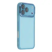Mobilskal till iPhone 17 Pro Max Electroplated Kameraram - Transparent Blå
