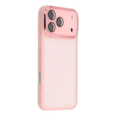 iPhone 17 Pro Max Mobilskal Electroplated Kameraram - Transparent Rosa