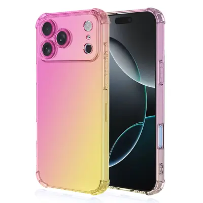 iPhone 17 Pro Max Mobilskal Gradient Color TPU - Rosa/Guld