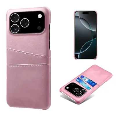 iPhone 17 Pro Max Mobilskal Korthållare Dual - Roséguld