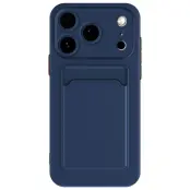 iPhone 17 Pro Max Mobilskal Korthållare TPU - Mörkblå