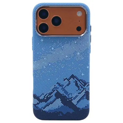 iPhone 17 Pro Max Mobilskal Magsafe Carbon Fiber (Blå Sky)