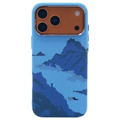 iPhone 17 Pro Max Mobilskal Magsafe Carbon Fiber (Blå Valley)