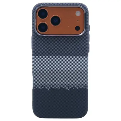 iPhone 17 Pro Max Mobilskal Magsafe Carbon Fiber (Gradient Grå Vit)