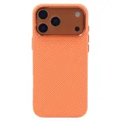 Mobilskal till iPhone 17 Pro Max Magsafe Carbon Fiber (Orange Fine Lines)