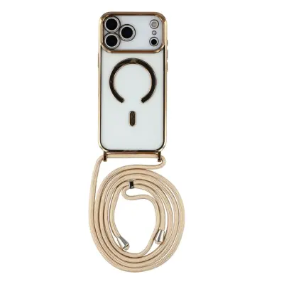 iPhone 17 Pro Max Mobilskal MagSafe Electroplating TPU - Guld
