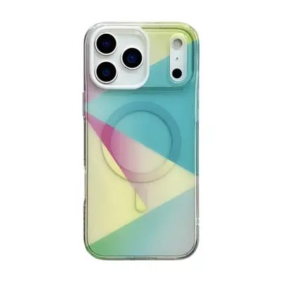 iPhone 17 Pro Max Mobilskal MagSafe IMD 4-Color Geometric Gradient (Style D)