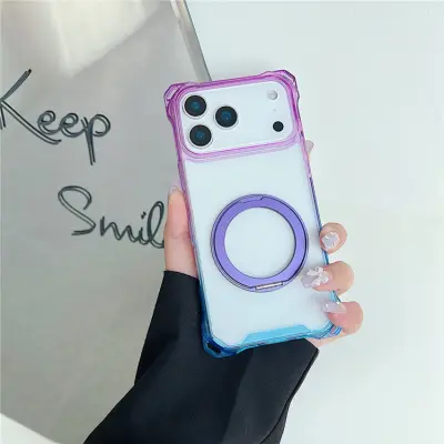 iPhone 17 Pro Max Mobilskal MagSafe Kickstand - Lila / Blå