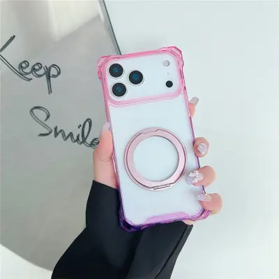 iPhone 17 Pro Max Mobilskal MagSafe Kickstand - Rosa / Lila