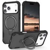 iPhone 17 Pro Max Mobilskal MagSafe Kickstand Shockproof - Svart