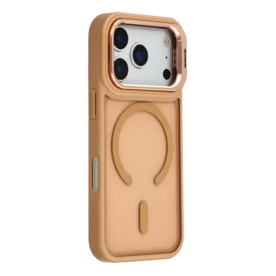 iPhone 17 Pro Max Mobilskal MagSafe Lins Kickstand - Guld