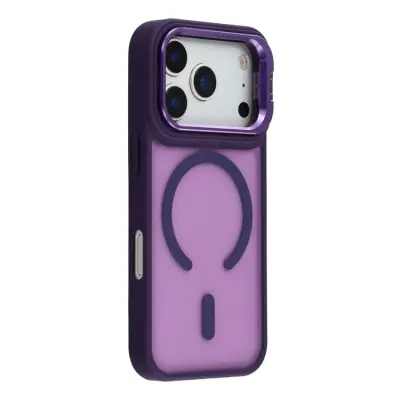 iPhone 17 Pro Max Mobilskal MagSafe Lins Kickstand - Lila