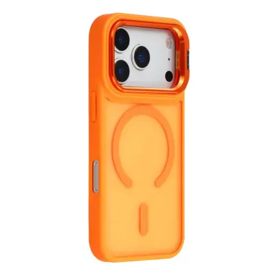 iPhone 17 Pro Max Mobilskal MagSafe Lins Kickstand - Orange