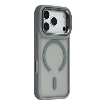 iPhone 17 Pro Max Mobilskal MagSafe Lins Kickstand - Titangrå