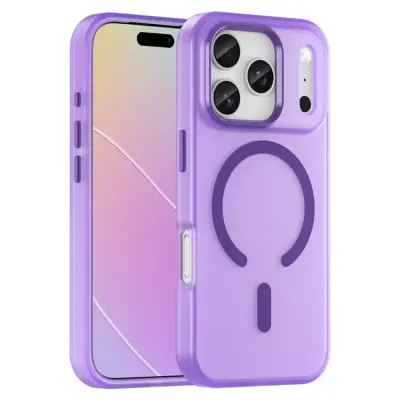 iPhone 17 Pro Max Mobilskal MagSafe Matte Translucent - Mörklila