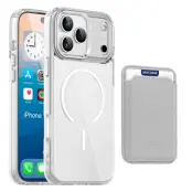 iPhone 17 Pro Max Mobilskal MagSafe med Korthållare - Transparent