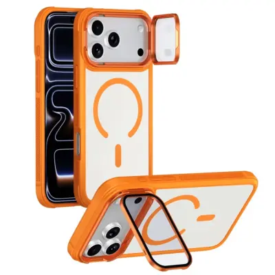 iPhone 17 Pro Max Mobilskal Magsafe med Linsskyddsstöd - Orange (Orange)