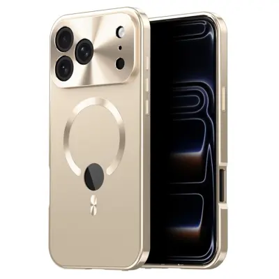 iPhone 17 Pro Max Mobilskal MagSafe med Skärmskydd - Guld