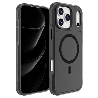 iPhone 17 Pro Max Mobilskal MagSafe PC + TPU Anti-drop - Svart