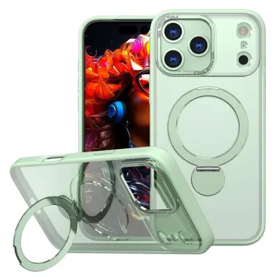 iPhone 17 Pro Max Mobilskal MagSafe Rotating Kickstand (Avocado Grön)