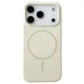 Mobilskal till iPhone 17 Pro Max MagSafe Silikon Anti Drop - Antikvit