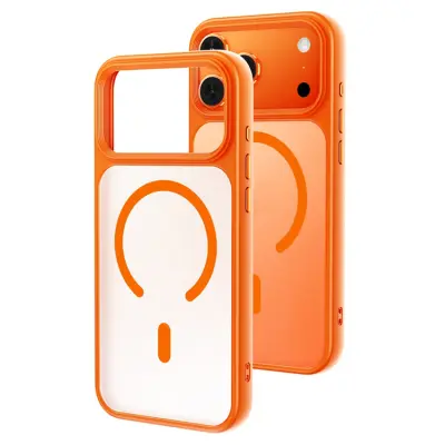 iPhone 17 Pro Max Mobilskal MagSafe Skin-Feel Rubberized - Orange