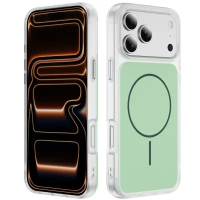 iPhone 17 Pro Max Mobilskal MagSafe Skin Touch TPU PC - Grön (Grön)