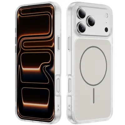iPhone 17 Pro Max Mobilskal MagSafe Skin Touch TPU PC - Vit (Vit)
