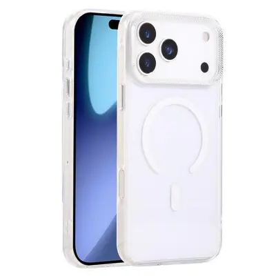 iPhone 17 Pro Max Mobilskal MagSafe Texture Frame - Vit