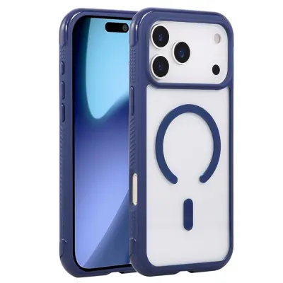 iPhone 17 Pro Max Mobilskal MagSafe TPU+PC Transparent - Blå