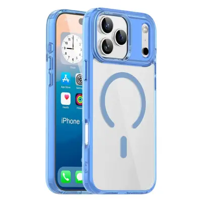 iPhone 17 Pro Max Mobilskal MagSafe Transparent TPU+PC - Blå