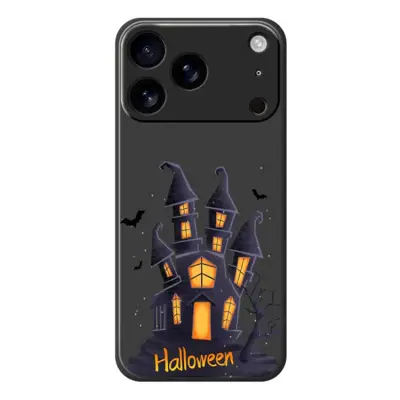 iPhone 17 Pro Max Mobilskal med Halloween Castle TPU - Svart