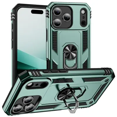 iPhone 17 Pro Max Mobilskal med Kickstand - Grön