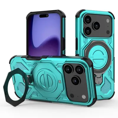 iPhone 17 Pro Max Mobilskal Rotating Kickstand - Babyblå