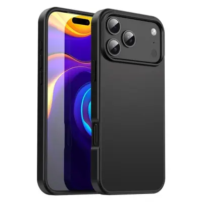 iPhone 17 Pro Max Mobilskal Skin Touch Matte (Helsvart)