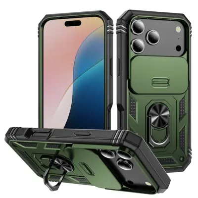 iPhone 17 Pro Max Mobilskal Slide Camshield Kickstand
