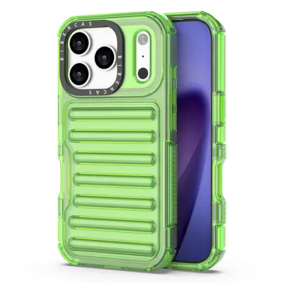 iPhone 17 Pro Max Mobilskal Stripe Design Detachable - Grön