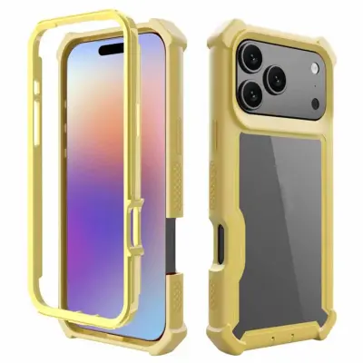 iPhone 17 Pro Max Mobilskal TPU + PC Shockproof - Guld