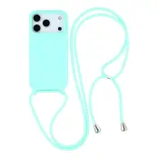 Mobilskal till iPhone 17 Pro Max TPU Shockproof med Lanyard - Mintgrön