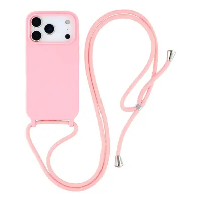 iPhone 17 Pro Max Mobilskal TPU Shockproof med Lanyard - Rosa