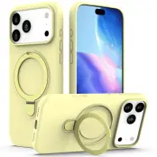 iPhone 17 Pro Max Mobiskal MagSafe Kickstand PC+Silikon - Gul