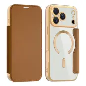 iPhone 17 Pro Max Plånboksfodral Magsafe RFID Blocking - Brun