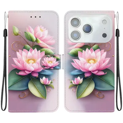 iPhone 17 Pro Max Plånboksfodral Med Lanyard - Lotus