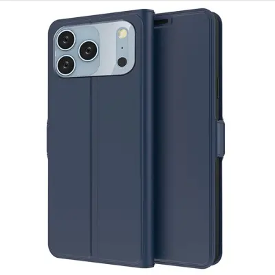 iPhone 17 Pro Max Plånboksfodral Shockproof - Blå (Blå)