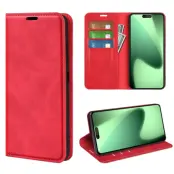 iPhone 17 Pro Max Plånboksfodral Skin Touch - Röd