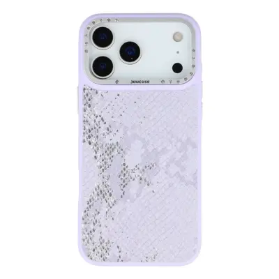 JAUCASE iPhone 17 Pro Max Mobilskal Magsafe Snake Texture - Lila (Lila)
